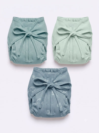 bamboo knit cloth nappy pack of 3