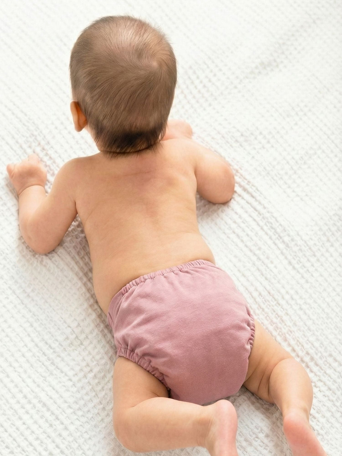 bamboo knit cloth nappy pack of 3 - dusty pink & sage green & blue granite