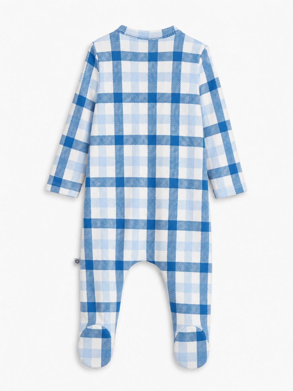 bamboo footed sleepsuit - blue gingham