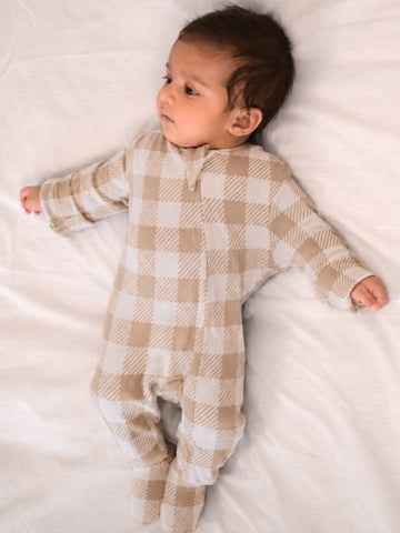 brown gingham