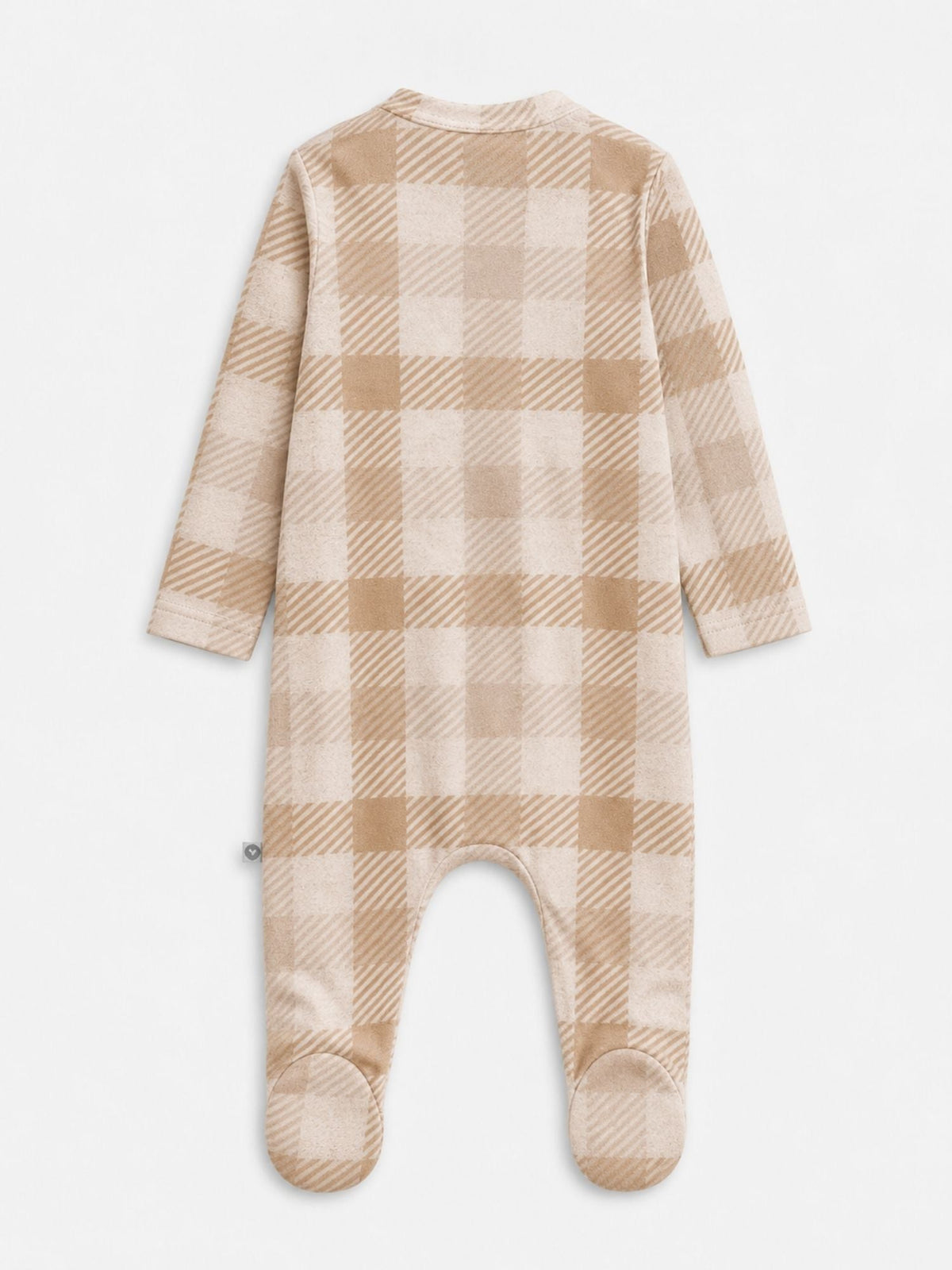 bamboo footed sleepsuit - brown gingham