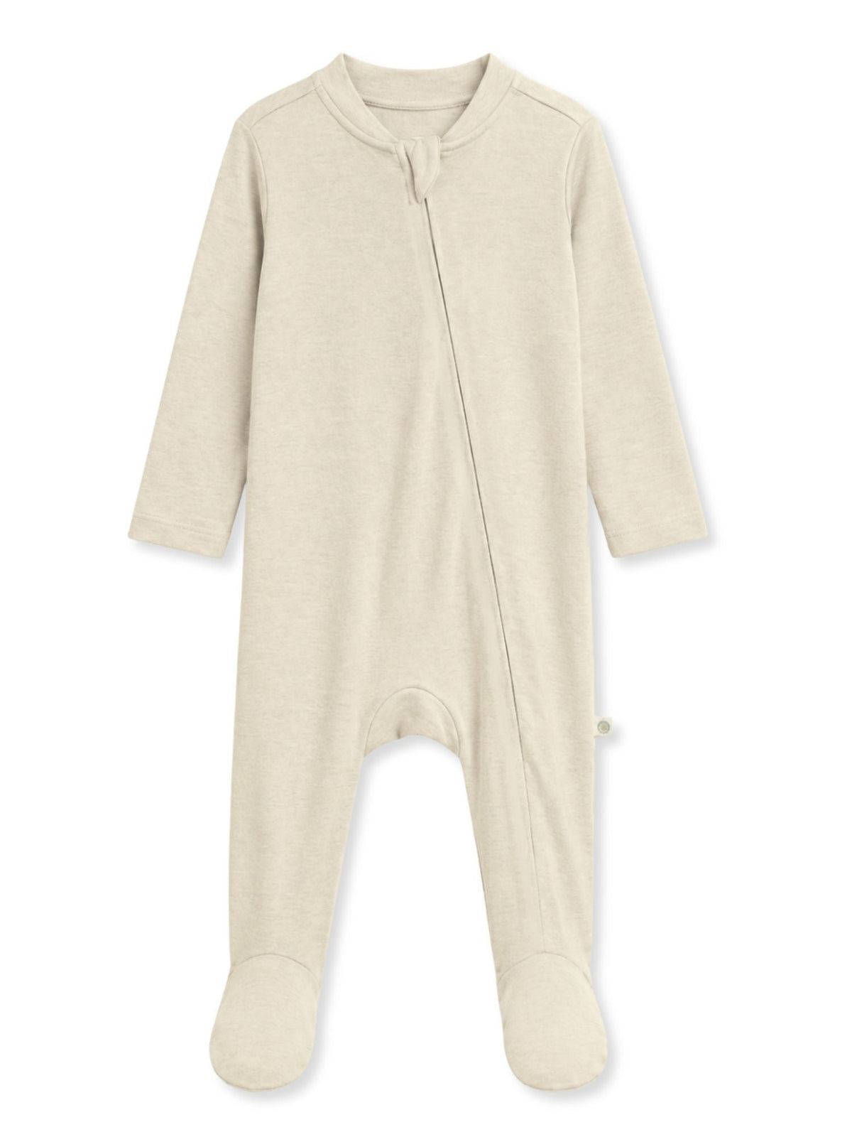 bamboo footed sleepsuit - oatmeal
