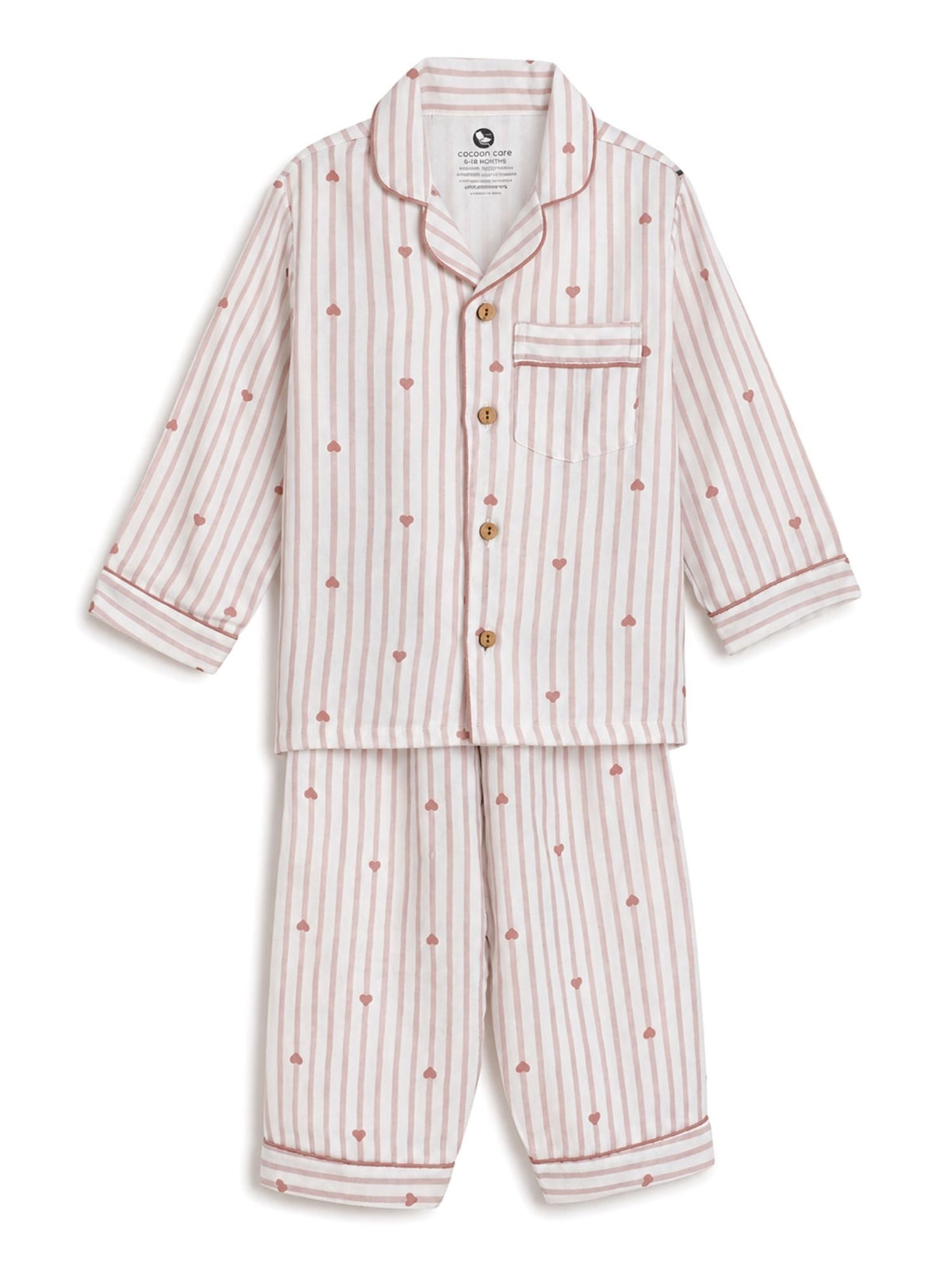 bamboo muslin nightsuit set - star brust