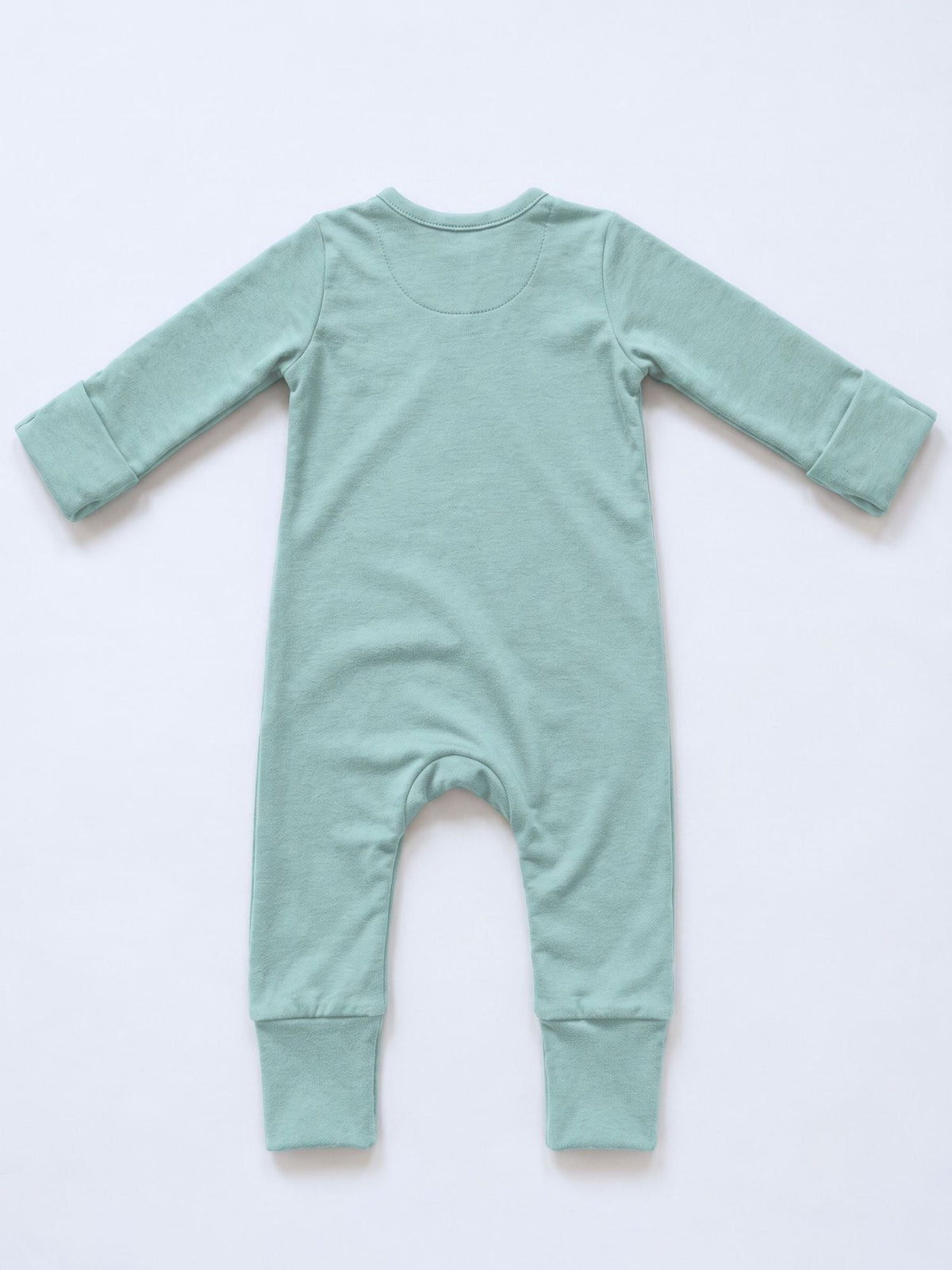 bamboo sleepsuit with reversible mittens & footie - cloud blue