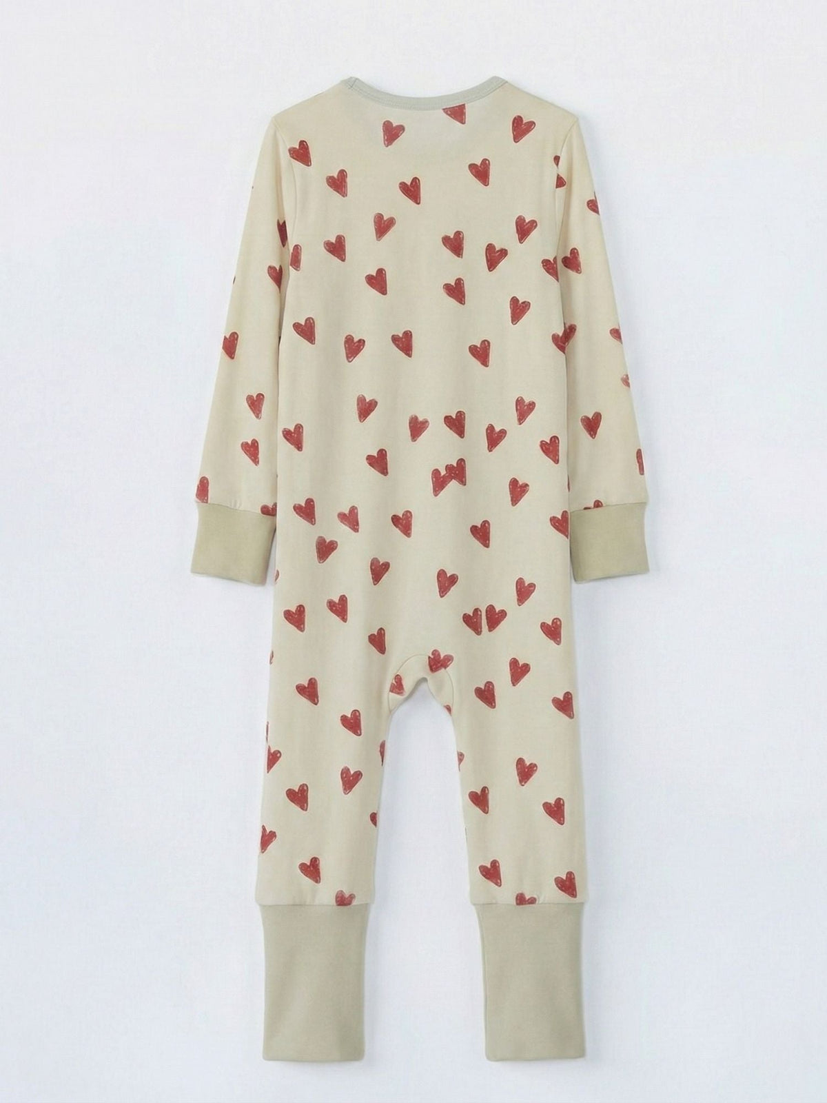 bamboo sleepsuit with reversible mittens & footie - heart & soul