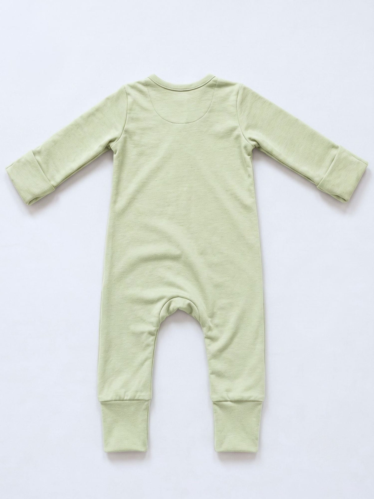bamboo sleepsuit with reversible mittens & footie - almost aqua