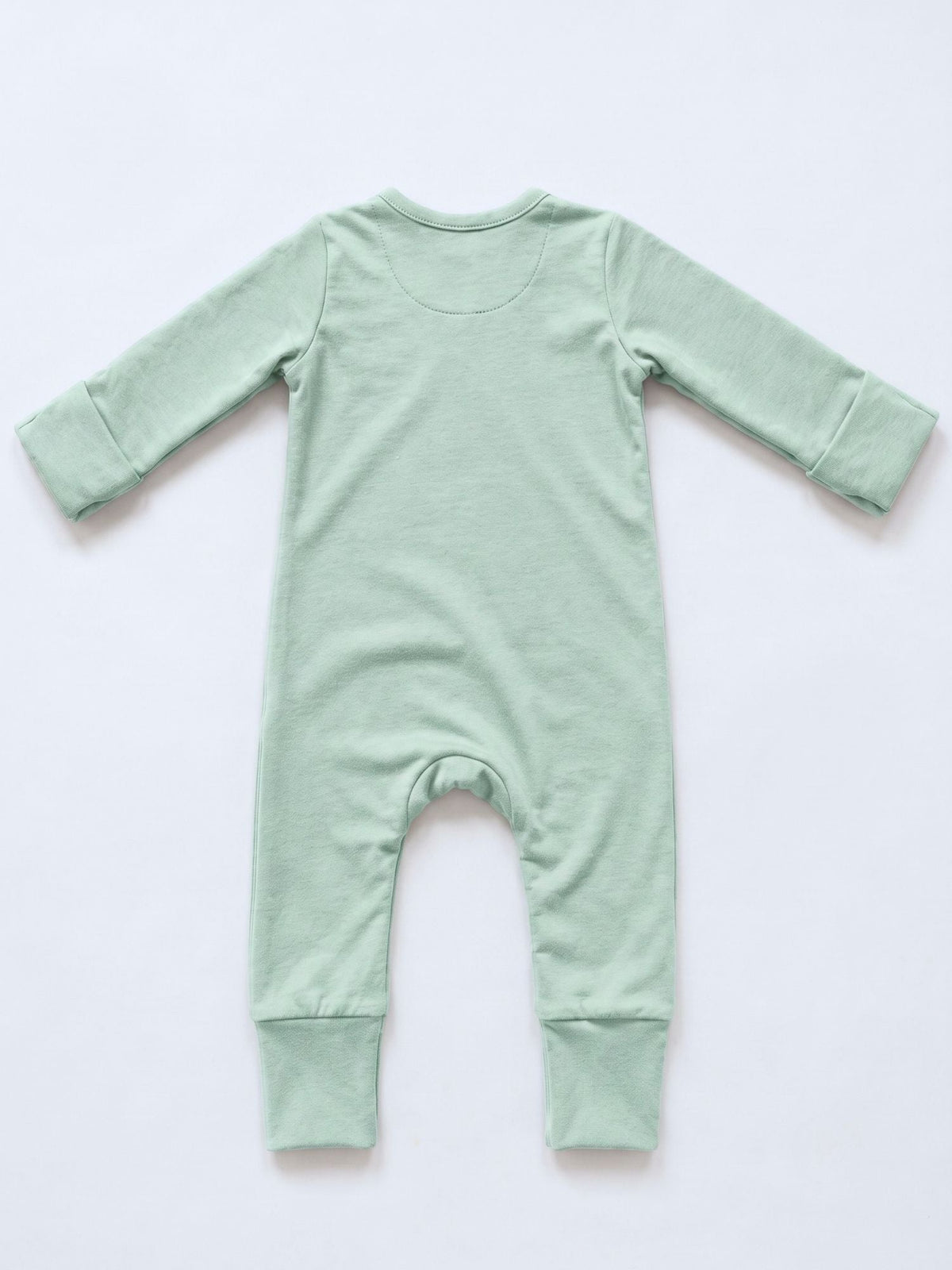 bamboo sleepsuit with reversible mittens & footie - blue glass