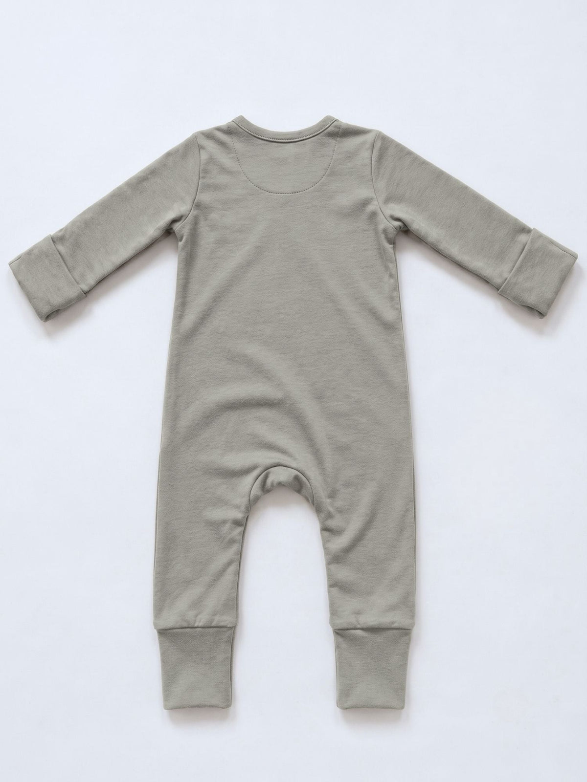 bamboo sleepsuit with reversible mittens & footie - pussy willow gray