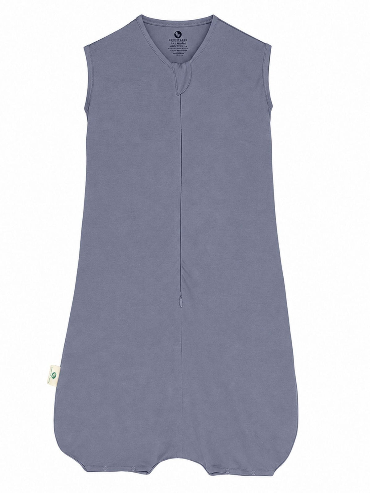 bamboo sleeping bag with foot opening - blue granite