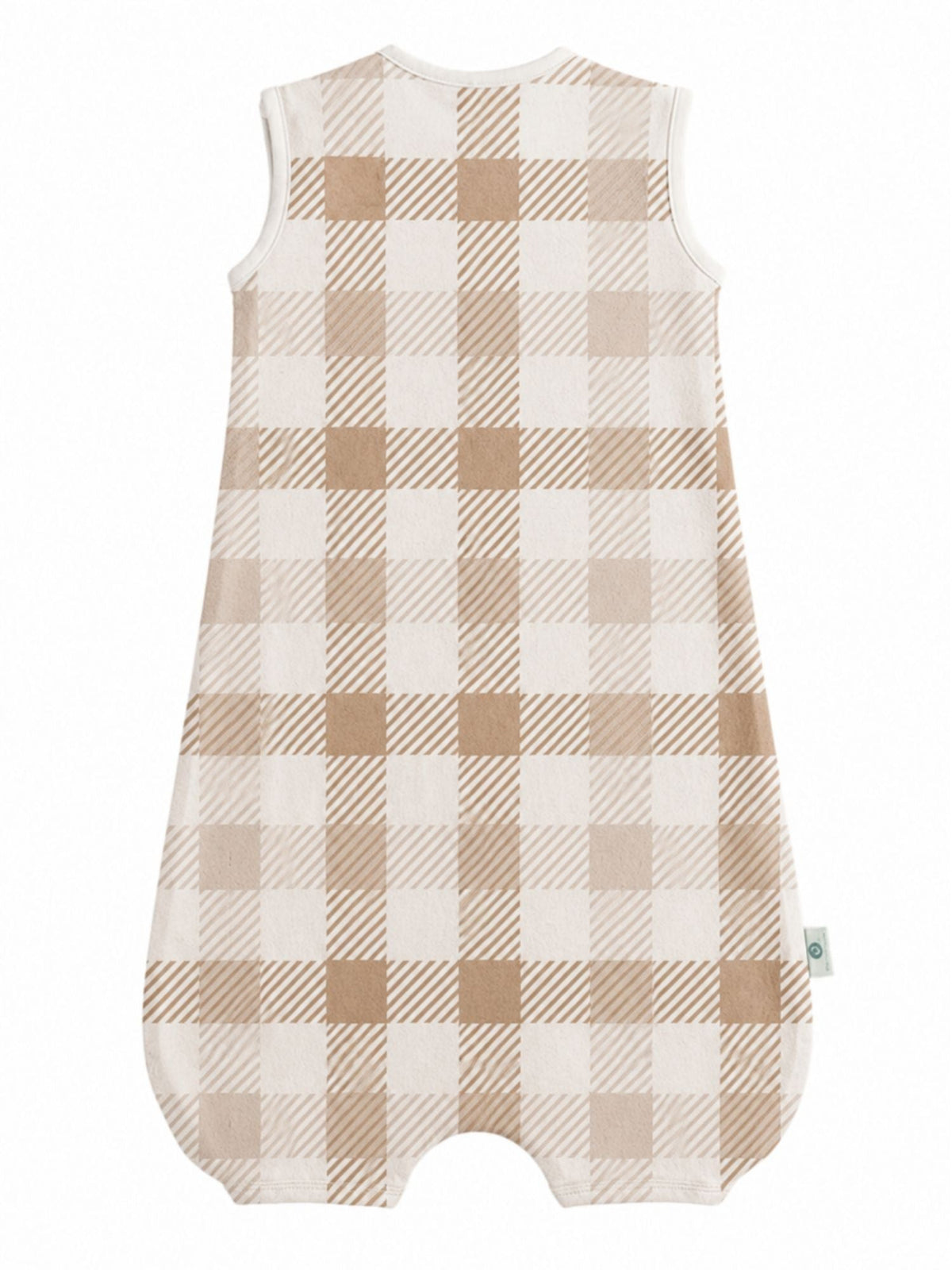 bamboo sleeping bag with foot opening - brown gingham