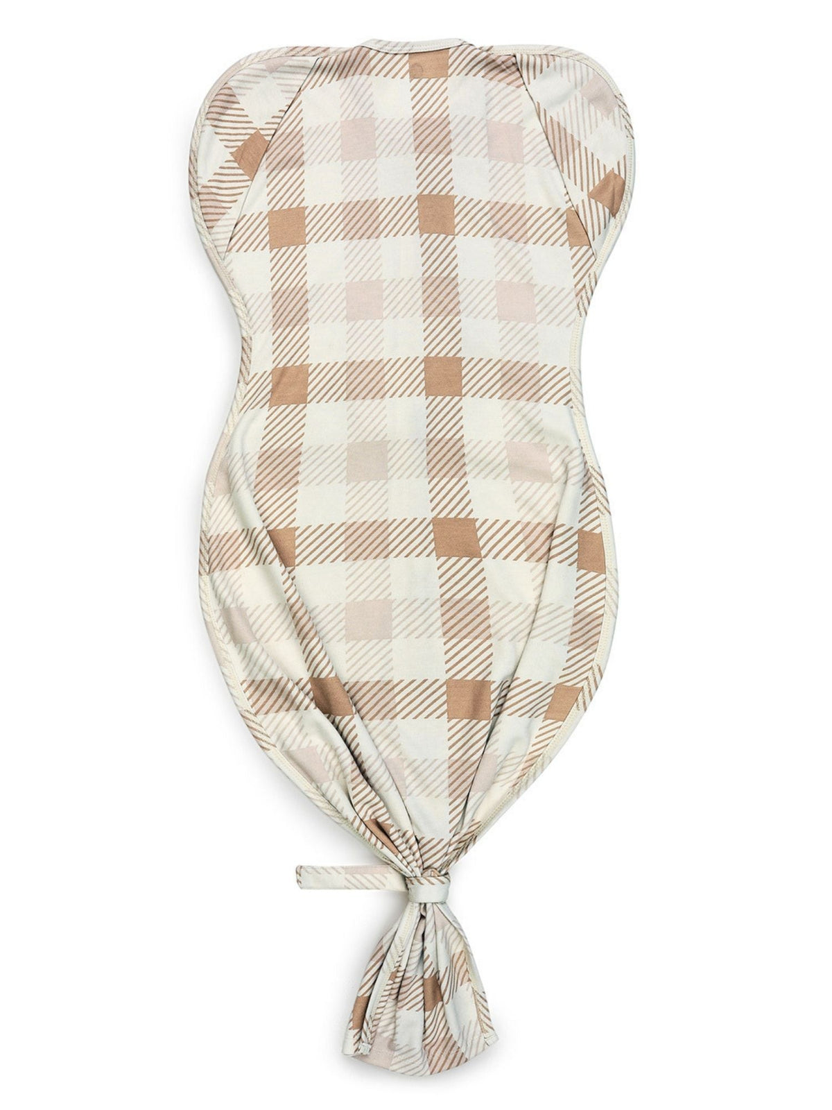 bamboo SNUGZIE™ 3 arms position swaddle pod - brown gingham