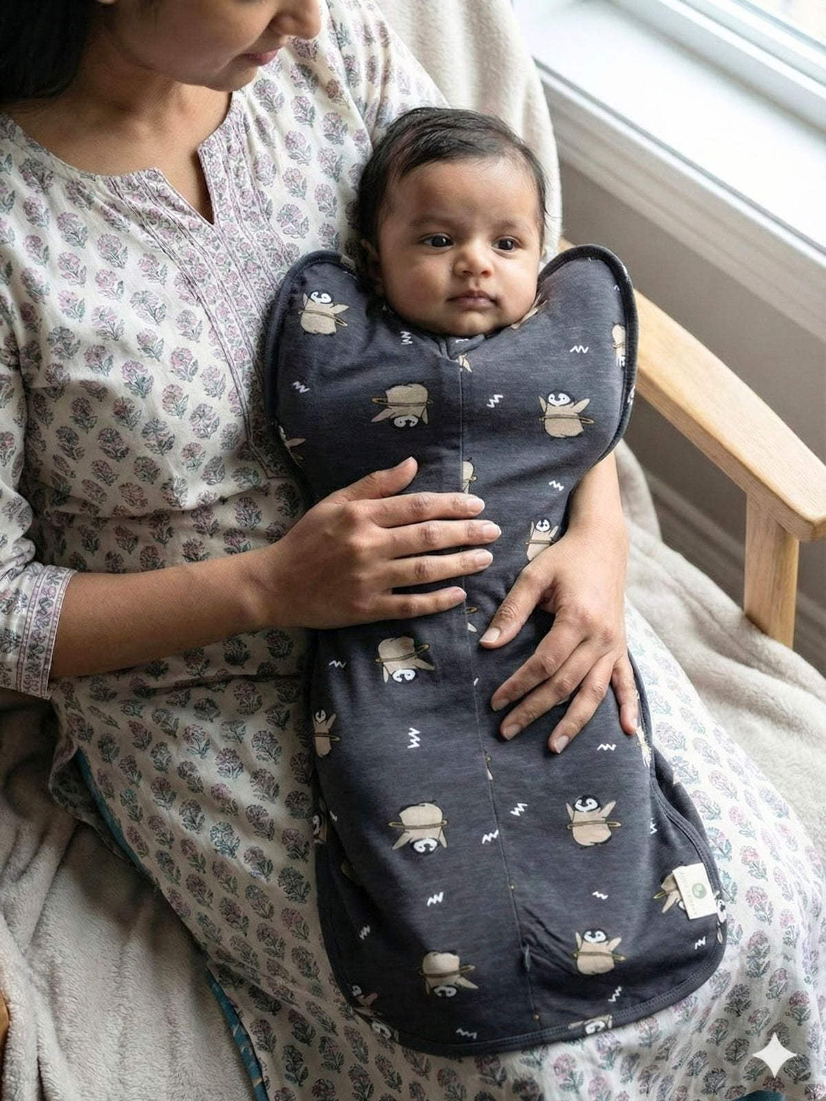 bamboo UPZIE™ swaddle pod - blackchecks
